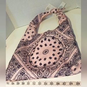 CALEESA PINK HANKERCHIEF PRINT TOTE BAG‎ NWT